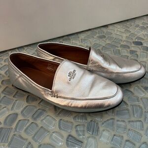 Coach Metallic Silver Women’s Loafers